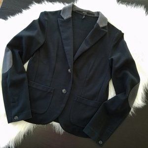 Kensie Black Blazer with Grey Elbow Pads